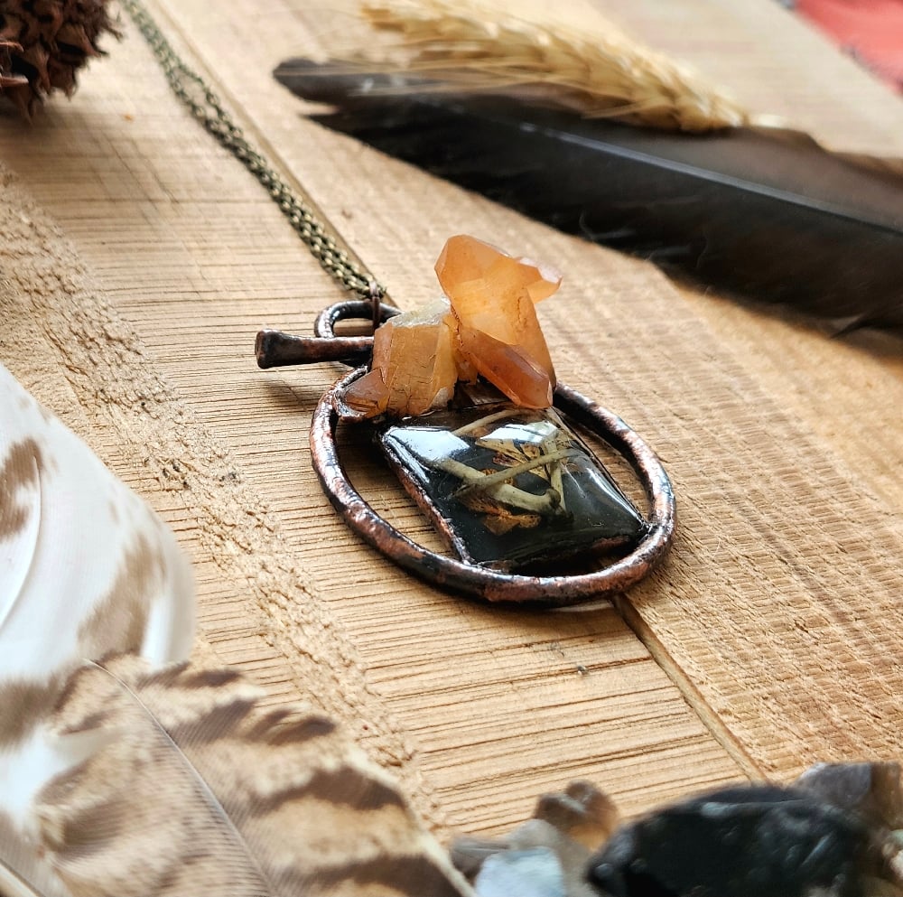 Image of Tangerine Quartz Earth Necklace 