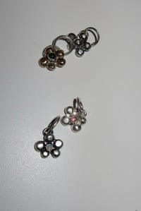 Image 1 of Flower Charms with Stones