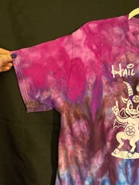 Image 2 of LARGE Hail Satan Tie Dye Shirt