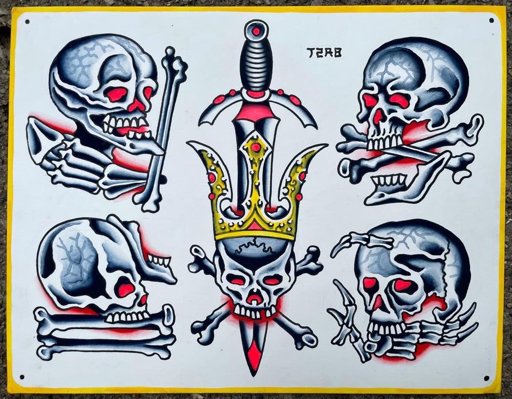 Sheet of Skulls 