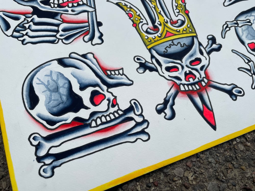 Sheet of Skulls 