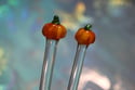 Pumpkin Glass Stir Stick