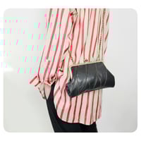 Image 3 of Mosaic Black Leather Handbag or Clutch