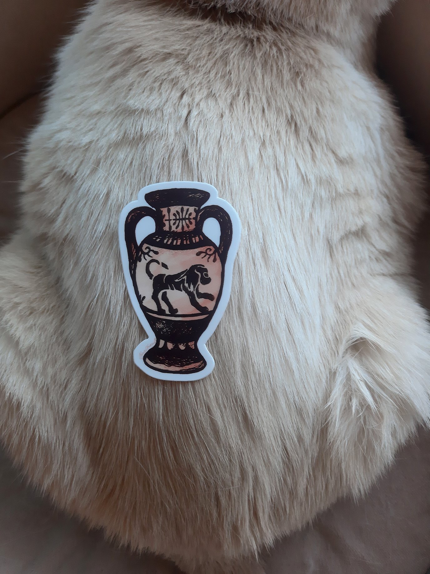 Image of Amphora of the Lion Sticker