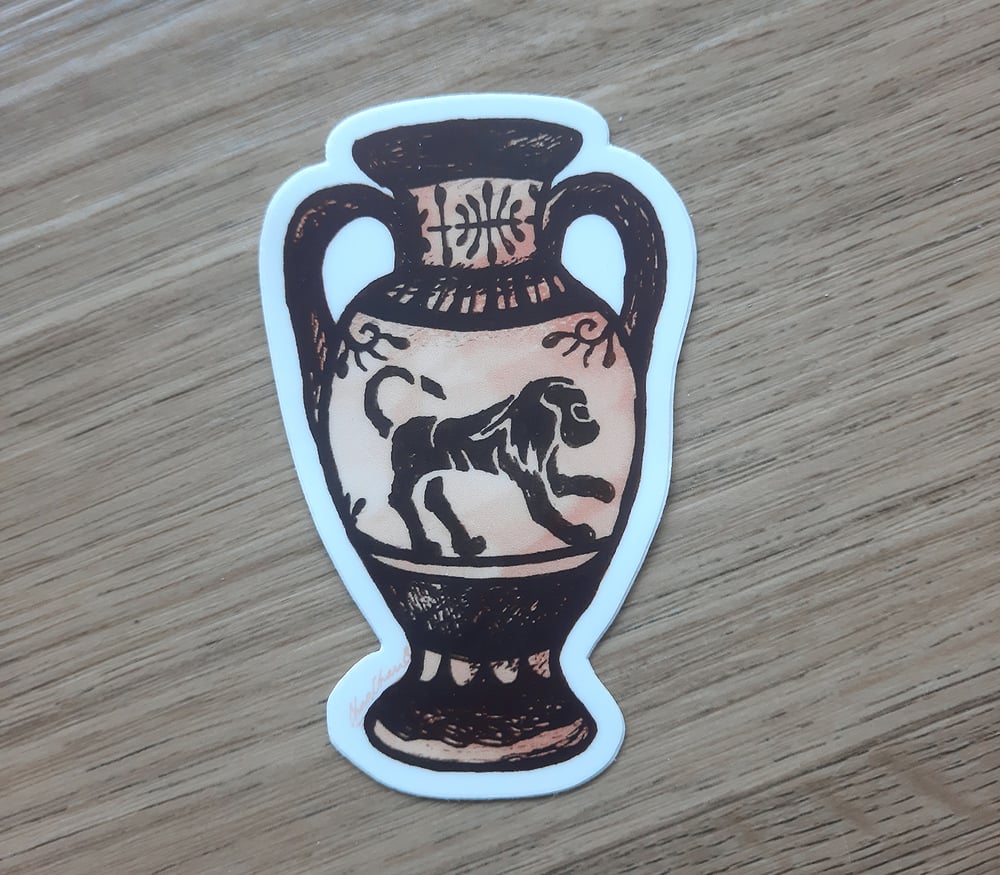 Image of Amphora of the Lion Sticker