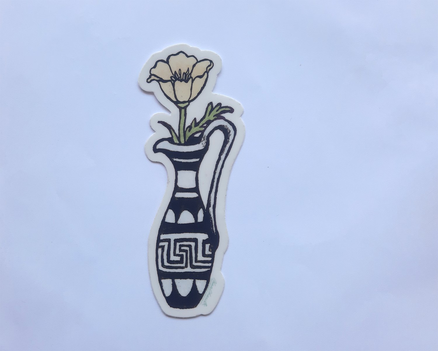 Image of Poppy Vase Sticker