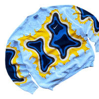 Image 2 of REWORKED NIKE CONTOUR CRACKED SWEATSHIRT SIZE XL