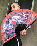 Image 1 of "Destroying Angel" Fabric Hand Fan