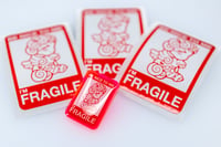 Image 4 of Fragile Pin and Sticker set