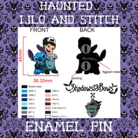 Image 2 of  Haunted Lilo and Stitch Enamel Pin 