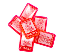 Image 1 of Fragile Pin and Sticker set