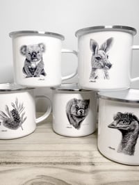 Image 3 of ‘Geraldine' the Kangaroo Enamel Mug