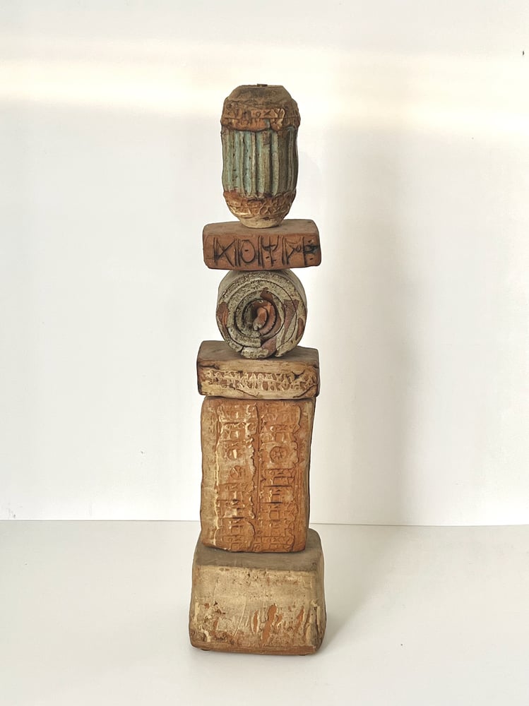 Image of Bernard Rooke Studio Ceramic Totem Lamp, England