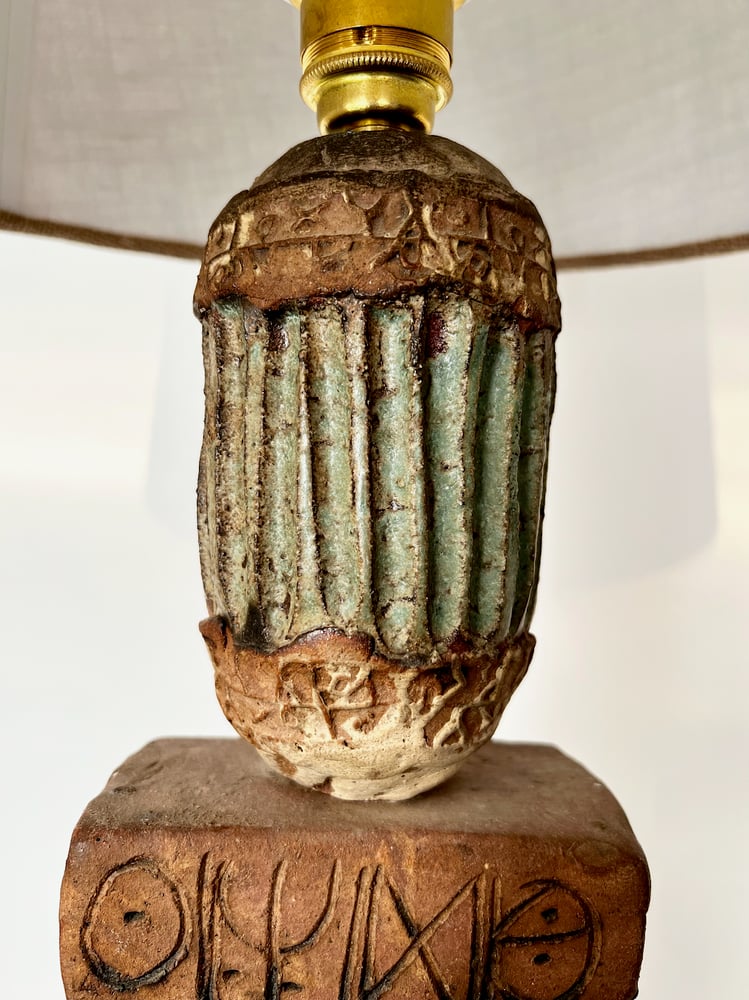 Image of Bernard Rooke Studio Ceramic Totem Lamp, England
