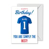 Birthday Card for Rangers Fans | Dad You're Simply The Best | Personalisation Options