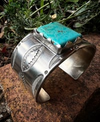 Image 2 of WL&A Handmade Heavy Ingot Royston Rattle Snake Cuff - Size 7.5 to 7.75 Wrist - 194 Grams