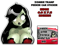 Image 1 of Zombie Tramp Car Sticker