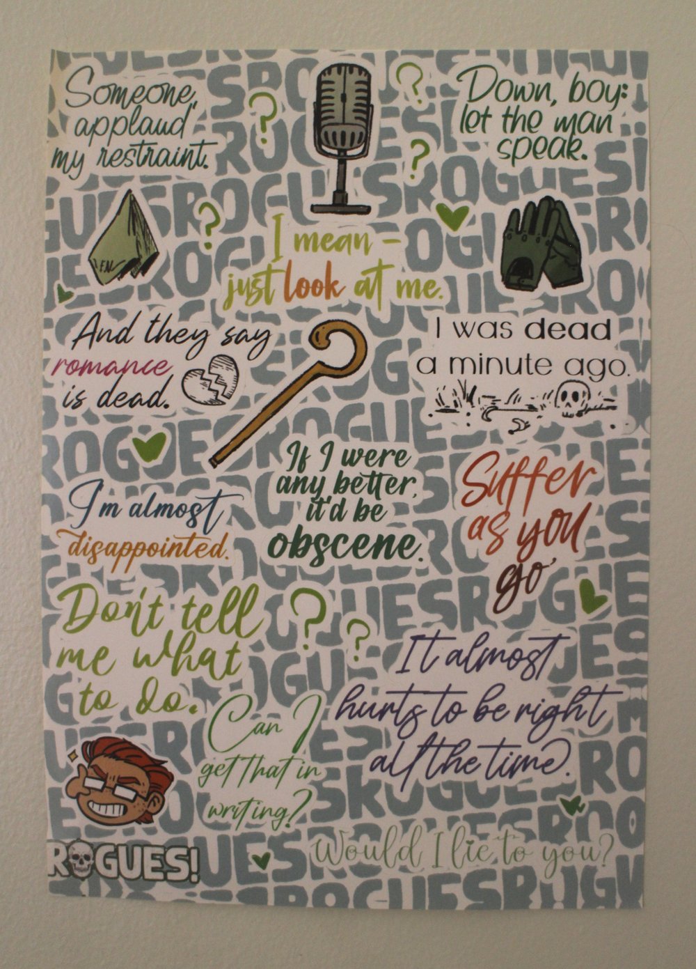  Edward Nashton Nygma A5 Sticker Sheet Quote