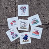 Cowboy Animals - Set of 4 Stickers (choose your set)