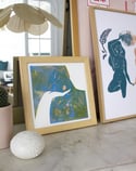 La belle endormie - Linogravure originale en édition limitée format 20X20
