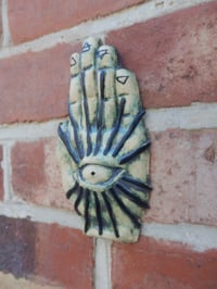 Image 4 of All Seeing Hand Ceramic Wall Art Joss Stick Holder