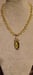 Image of LARGE TEARDROP PERIDOT AND CITRINE PENDANT NECKLACE 