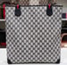Image of Vtg Gucci Blue Monogram Tote Bag.