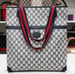 Image of Vtg Gucci Blue Monogram Tote Bag.