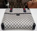 Image of Vtg Gucci Blue Monogram Tote Bag.