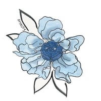 Blue Flower 03 Sticker