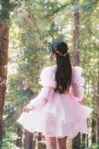 Image 1 of Pink Flower Hairpiece | Shoujo Fairytale