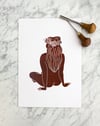 Couronnée - Linogravure originale en édition limitée format A4