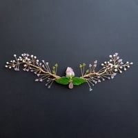 Image 2 of Pink Flower Hairpiece | Shoujo Fairytale