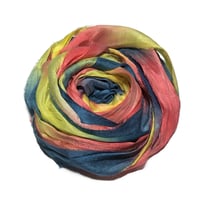 Image 2 of 10YD. PLAY DOH  HAND DYED SARI SILK RIBBON BY COLOR KISSED SILK