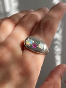 Image 5 of Opal Sterling Signet Ring