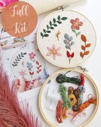 Image 2 of Botanical Flower embroidery kit - with gift!