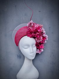 Image 3 of Floral Halo Crown in Barbie Pinks