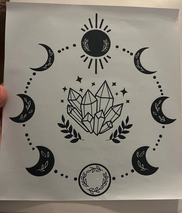 Image of Crystals Moon Phase Design 