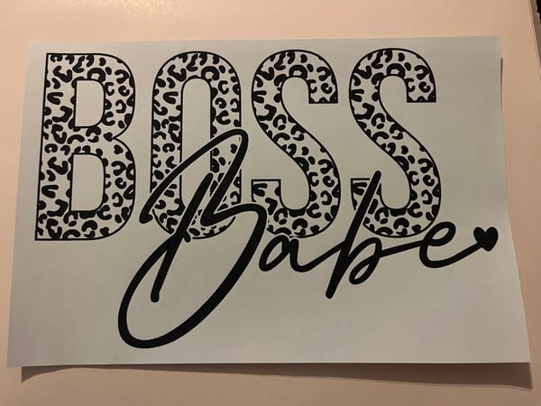 Image of Leopard Print Boss Babe Design 