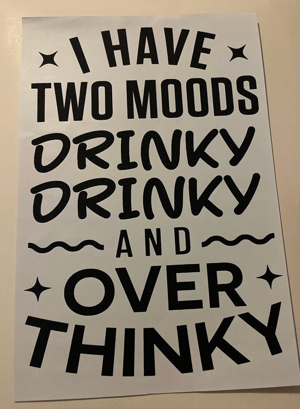 Image of Drinky & Overthinky Design 