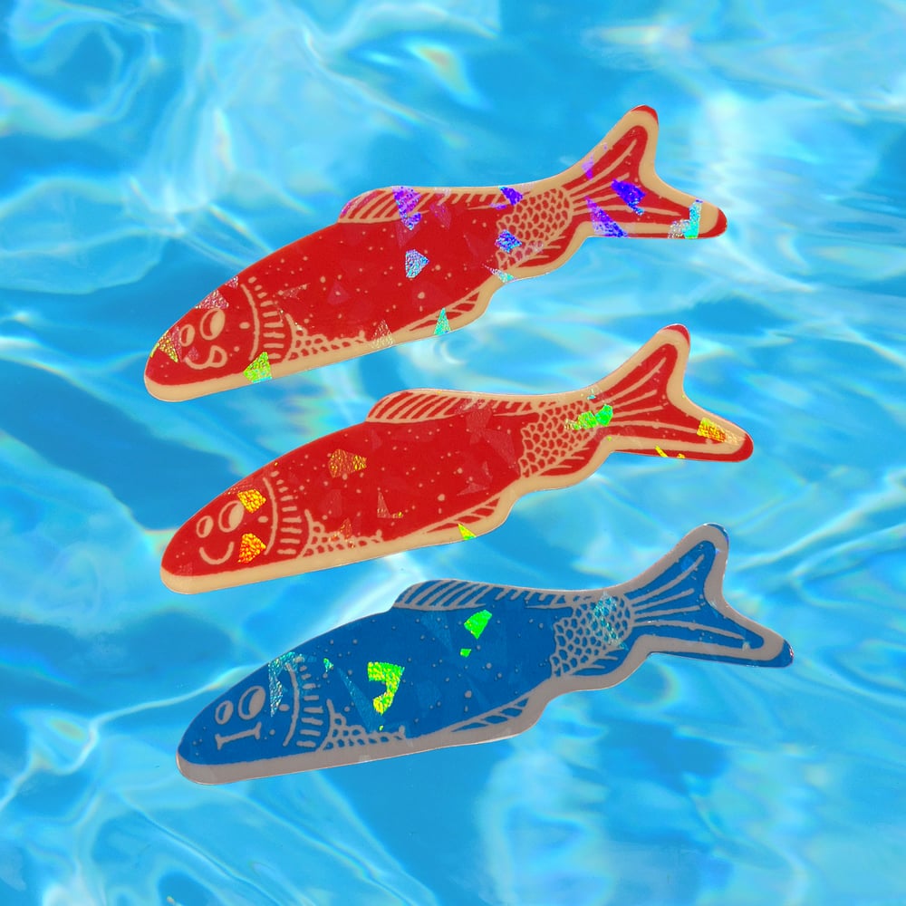 Image of Fortune Teller Miracle Fish Sparkle Sticker Pack