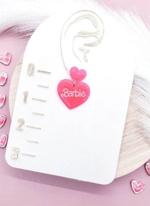 Image of Barbie Girl Heart Dangle