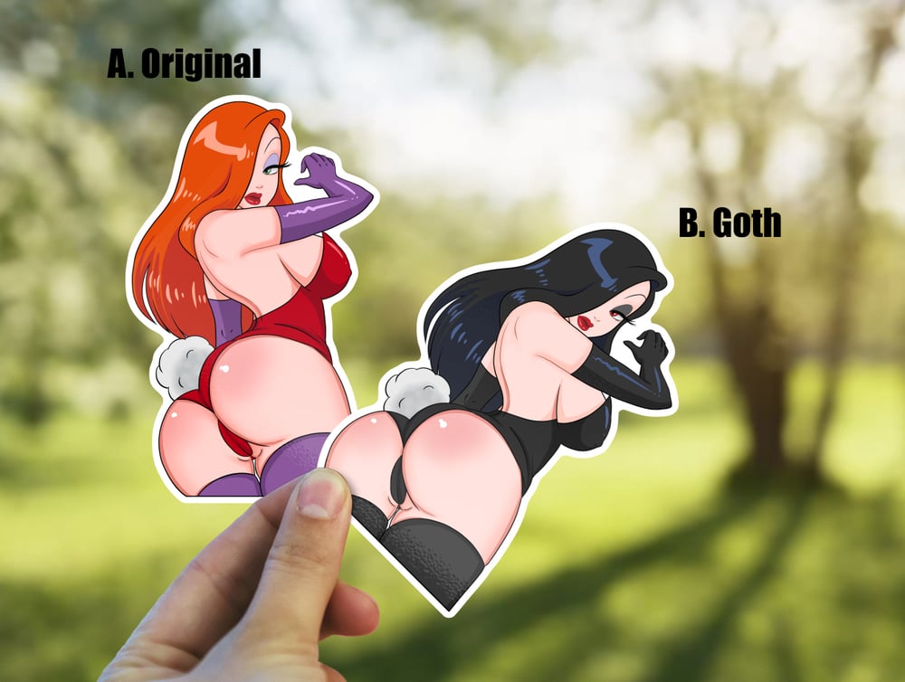 Image of Sexy Jessica Rabbit Sticker, Roger Rabbit Decal, Pinup Stickers, Bunny Girl Jessica Rabbit