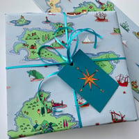 Image 2 of Treasure Map Wrapping paper