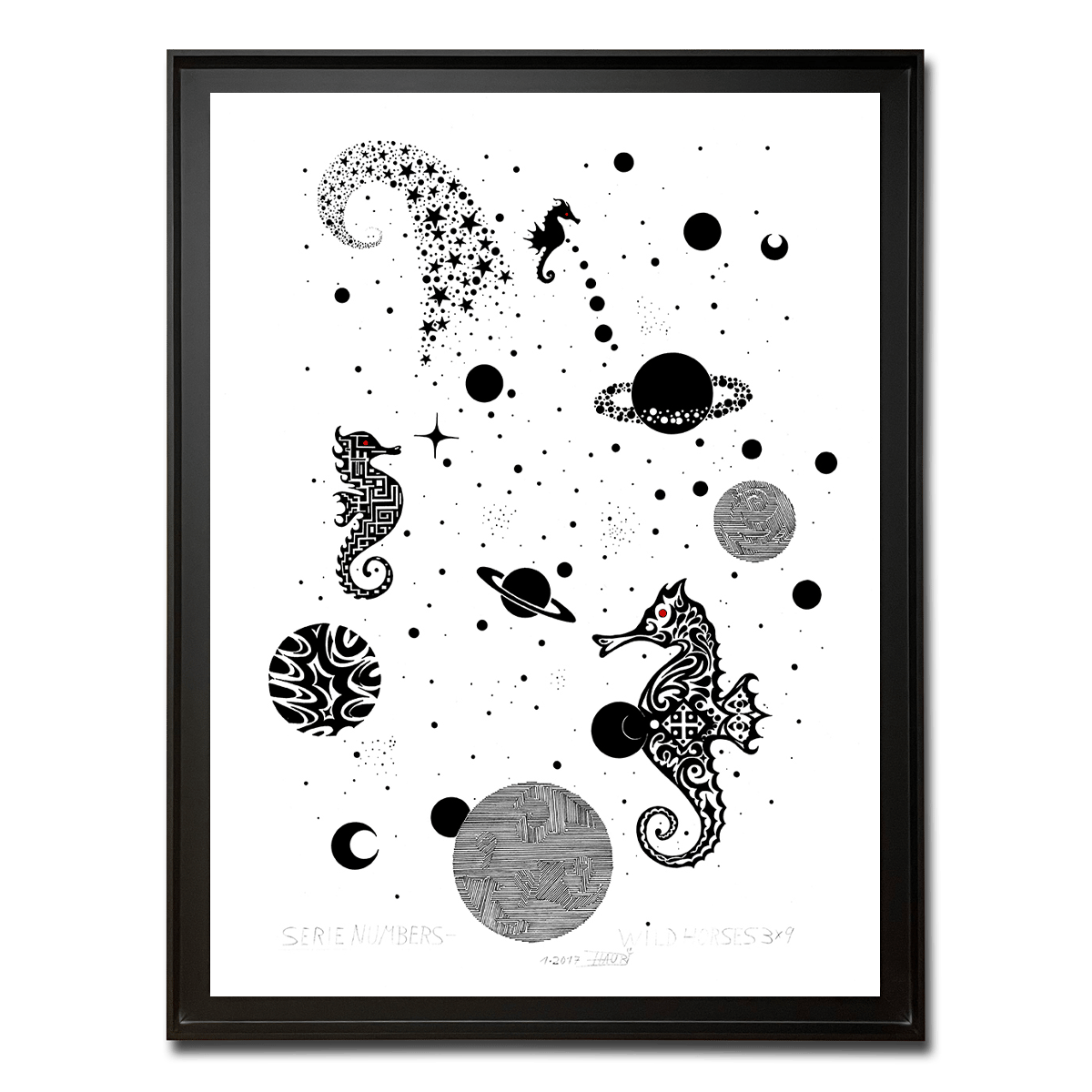 Image of SERIE NUMBERS – WILD HORSES 3X9