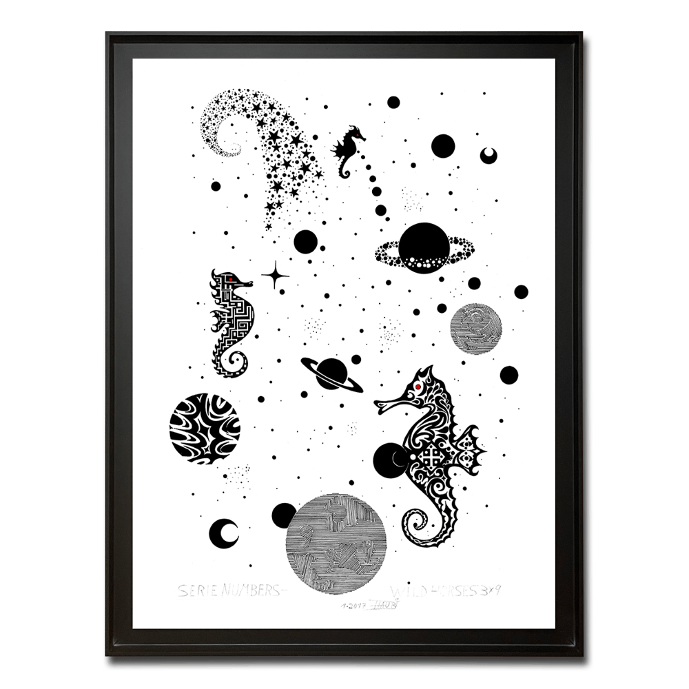 Image of SERIE NUMBERS – WILD HORSES 3X9