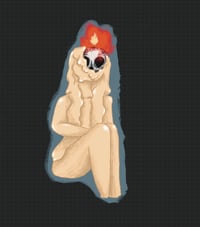 Burn out candle girl ( Sticker)