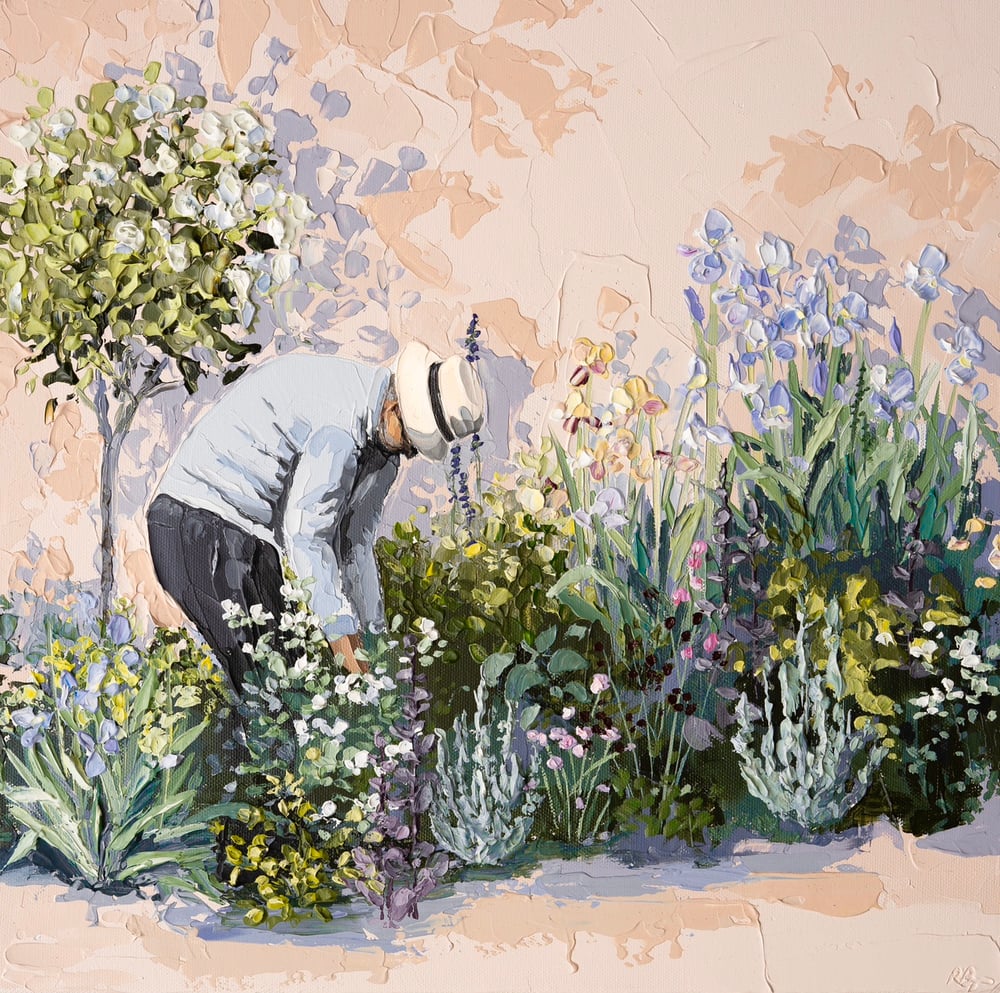 Image of GARDENER AT GOLDEN HOUR - GICLÉE PRINT