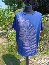 Image 1 of Blue leaf print T size 16R