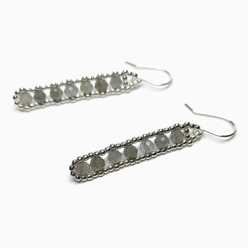 Image of Boucles d'oreilles Labradorite Argent